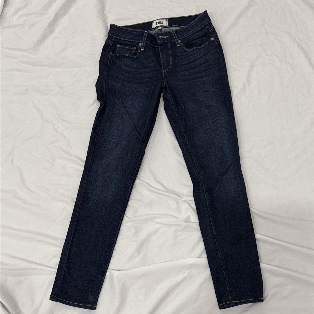 PAIGE Dark Blue Skinny Jeans